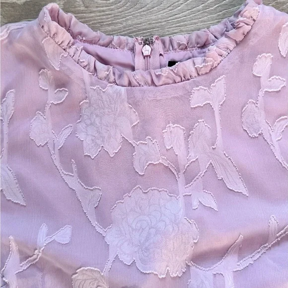 Lulus True As Can Be Lavender Burnout Floral Ruffled Mini Dress - Picture 11 of 16